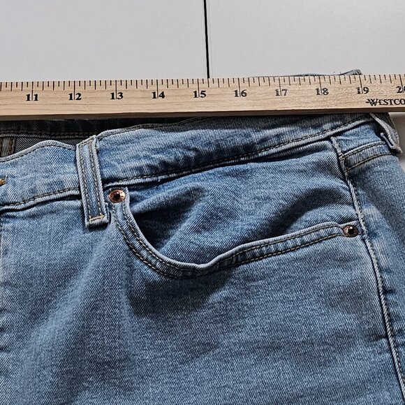 Levi's Jeans Womens 20W Blue High Waist Tapered Cropped Raw Hem Wedgie Skinny - Picture 5 of 16